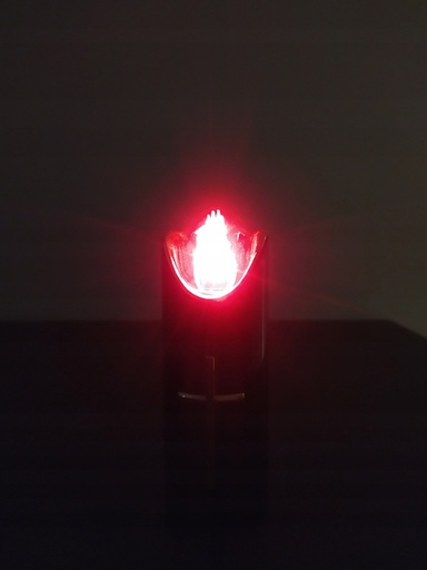 Vložka na sviečky Čierna LED sviečka 15 cm červená dióda + batérie R6