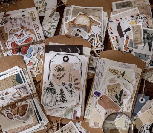 NÁLEPKY PRE PLÁNOVAČ DENNÍKOV SCRAPBOOKING VINTAGE NOTEBOOK ŠKOLSKÉ DEKORATÍVNE