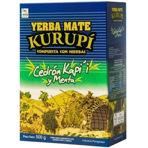 Yerba Mate Kurupi Cedron Kapi'i y Menta 500 g Paraguaj 0,5 kg