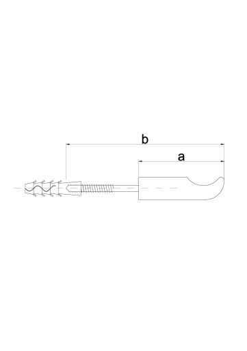 Šabľa vešiak na radiátor biely rovný L-180 držiak na hák držiak 18x9,5cm