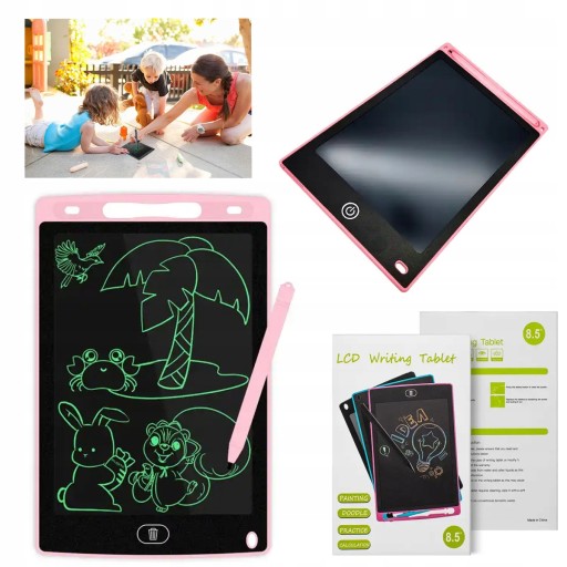 GRAFICKÝ TABLET NA KRESLENIE 8,5'' RUŽOVÝ ŠTÝL PRE dievčatá