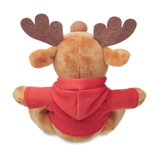MASKOT MEDVEĎOV VIANOČNÝ SOB V TRIČKE 15,5 cm Červené tričko