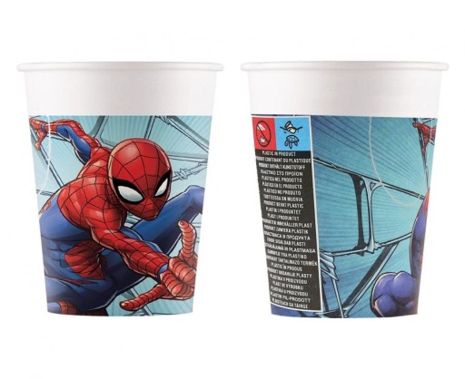 Papierové poháre Spiderman Team Up 200 ml 8 ks.