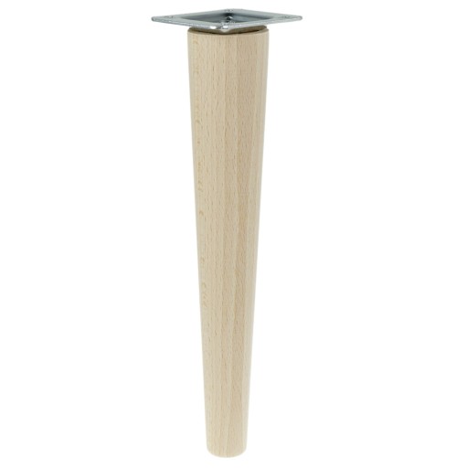 drevená noha 45 cm bukový kužeľ + montážna doska