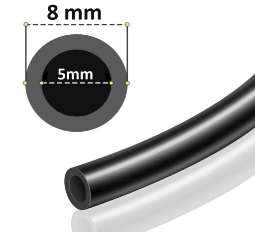 PNEUMATICKÁ HADICA PU POLYURETÁN 8 mm TEKALAN ČIERNA