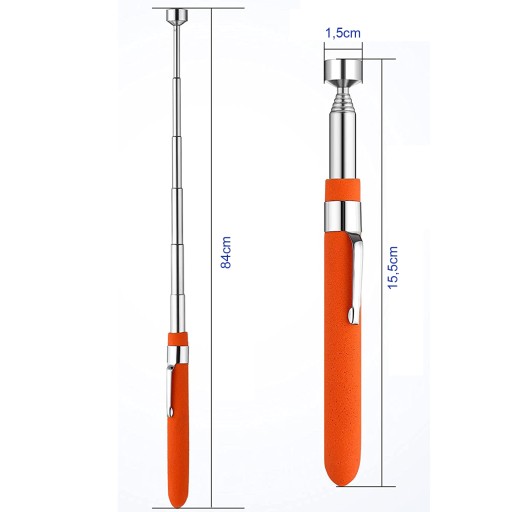 MAGNETICKÝ UCHOVÁVAČ, TELESKOPICKÝ MAGNET, DLHÝ, SILNÝ