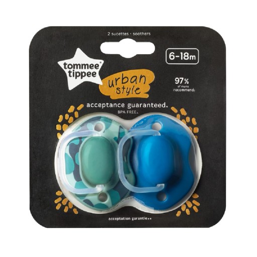 Tommee Tippee Urban cumlík 6-18m Boy 2 ks