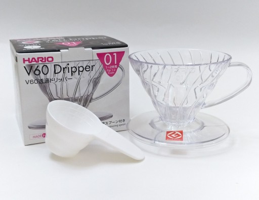 HARIO ODKAPÁVAČ KÁVY PLASTOVÝ TRANSPARENT V60-01