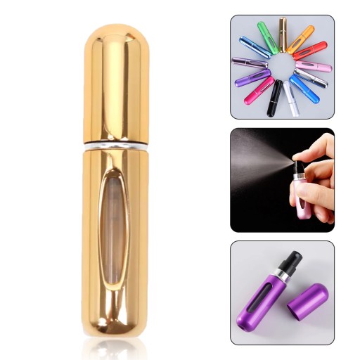 ATOMIZER PARFUME ATOMIZER Fľaštička s dávkovačom parfumov 5 ml zlatá