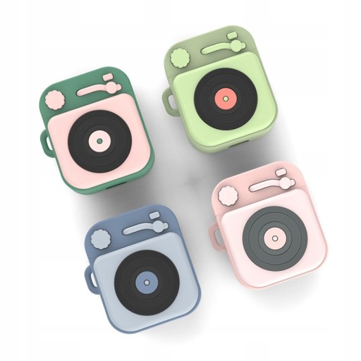 Retro fotoaparát silikónový obal pre Apple AirPods 1/2, obal, kryt, obal
