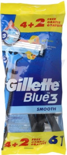 Sada 6 holiacich strojčekov Gillette Blue