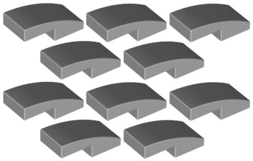 LEGO Bevel Round 1x2 J. Grey (11477/6028813) x10