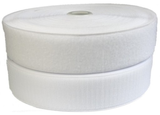 VELCRO 3cm VELCRO PÁSKA OBOJSTRANNÁ BIELA 30mm - 5 metrov