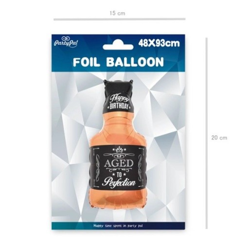 Balóny za 18 30 40 50 60 Narodeninová fľaša na whisky 93 cm fólia Narodeniny x1