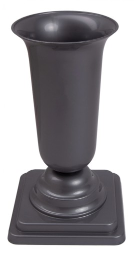 VÁZA NA STOJANKU DAMA (1) STRIEBORNÝ PLAST 27 CM