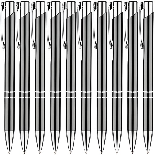 REKLAMNÉ KOVOVÉ PERÁ AUTOMATICKÉ GRAFITOVÉ 10 KS MODRÁ NÁPLŇ