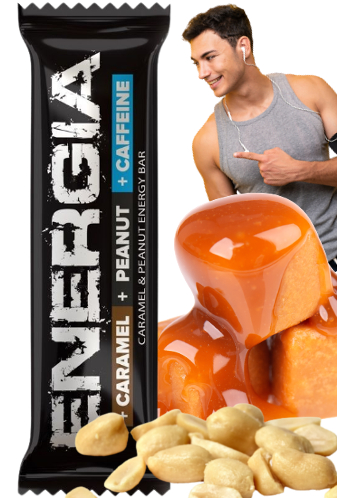 ENERGETICKÁ TYČINA guarana energy KARAMELOVÝ ORIEŠOK KOFEÍN 50g