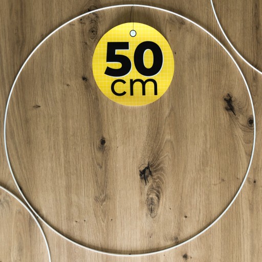 Kovový krúžok na lapač snov - biely, 50 cm