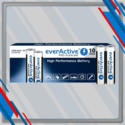 Alkalické batérie AAA / LR03 everActive Pro - 10 kusov (balenie)