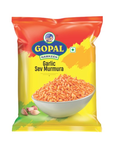 Indický snack Cesnak Sev Murmura Gopal 85g