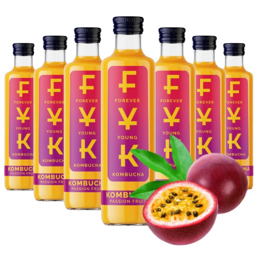 Kombucha Marakuja čaj 0,25l Forever Young nápoj FYK 250ml MUČENKA