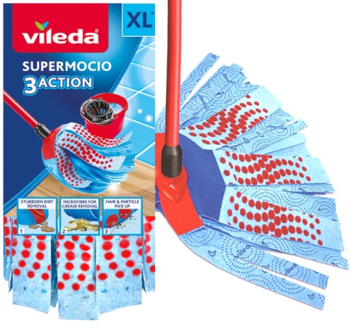 VILEDA 3ACTION VELUR XL SUPER MOCIO MOP REFIT