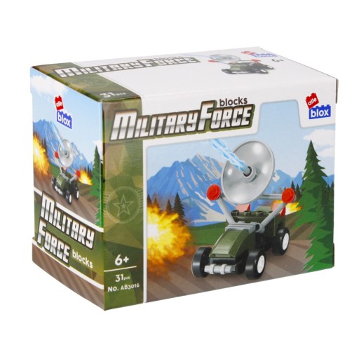 STAVEBNÉ BLOKY pre DETI 6 ročné 31 prvkov MILITARIA mix alleBLOX