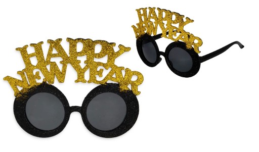 Detské okuliare so zlatým nápisom Happy New Year