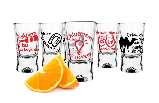 GLASSES X 25ml Humor FUNNY na vodku KPL6