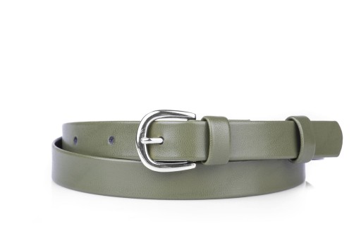Klasický dámsky opasok, khaki matný, 2 cm