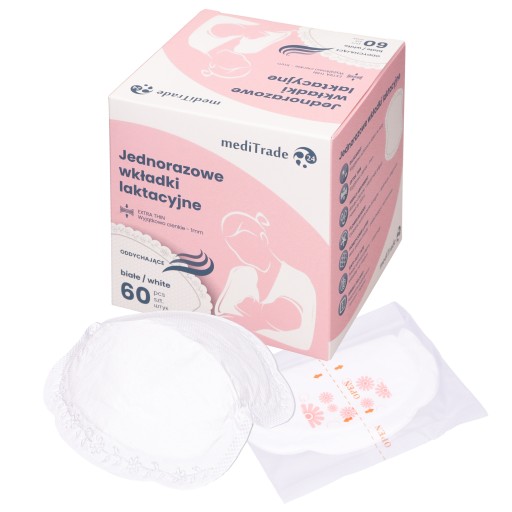 LAKTAČNÉ VLOŽKY SUPER TENKÉ 1mm VEĽMI NASÁVANÉ PREMIUM KVALITA * 60 ks