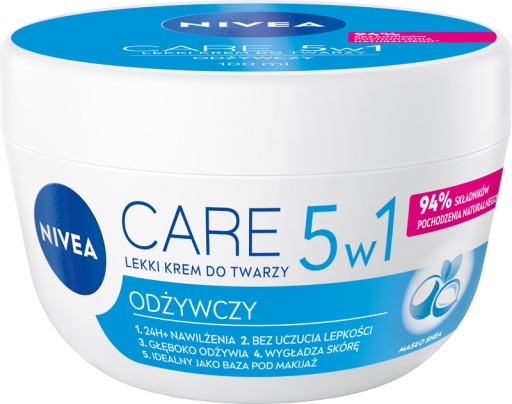 NIVEA CARE 5v1 ľahký výživný krém na tvár 100ml perfektný pod make-up