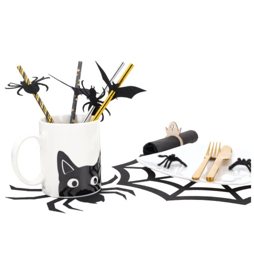 Halloweenska dekorácia na jednorazovú slamku
