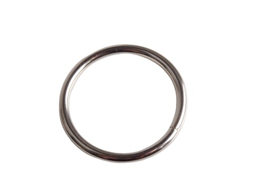 Kovový kožený prsteň 40/4 mm strieborný 1 ks