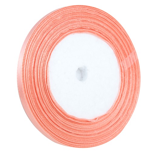 STUŽKA lososová SATINOVÁ stuha 6mm - 32mb