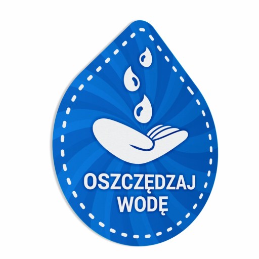 Šetrite vodu - nálepka 10x12