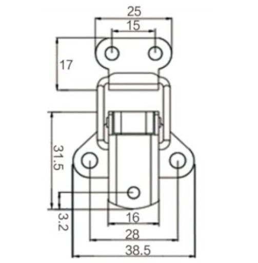 55,0 mm západka z nehrdzavejúcej ocele R-32 1PC.