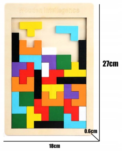 3D DREVENÝ TETRIS TANGRAM PUZZZZ