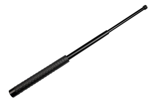 TELESKOPICKÝ OBUŠOK POLICAJNÝ OCELOVÁ GUMA DLHÁ 21/55CM + KRYT