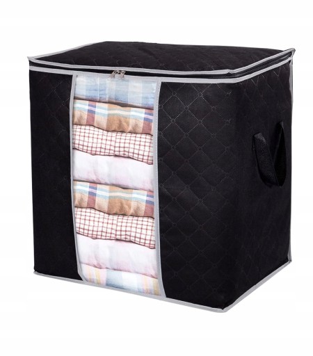 Veľký Box Organizér na posteľnú bielizeň, oblečenie, tašku, deku, XL, pevný do šatníka