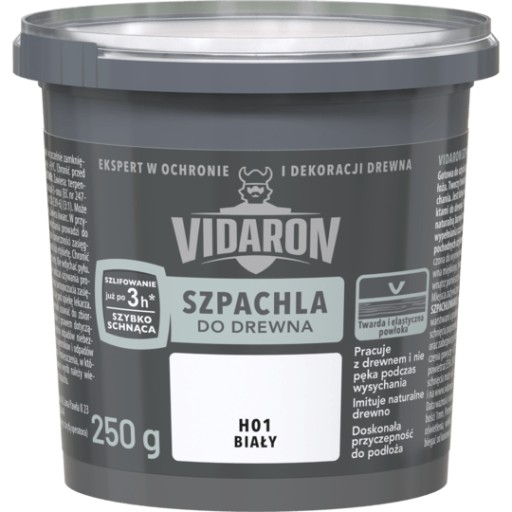 VIDARON TMEL NA DREVO BIELY 250g