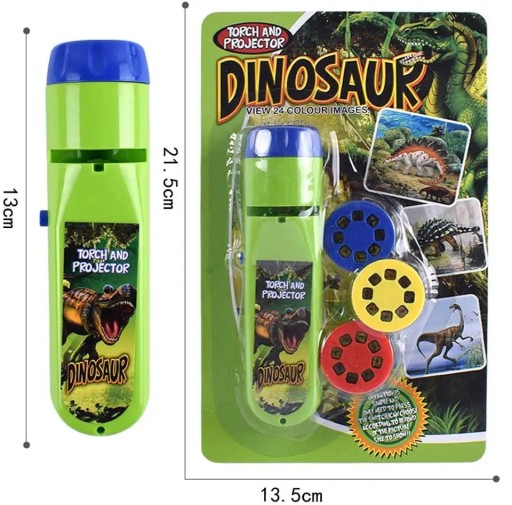 Vzdelávacia lampa do projektora s dinosaurami 24 diapozitívov