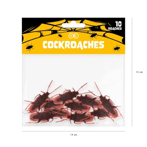 PLASTOVÉ ŠVÁBY HALLOWEEN dekorácia strašidelné chrobáčiky 10 ks