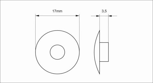 Excentrická zátka 17mm | torx 100 ks BRONZ