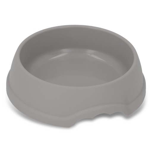 Plastová miska pre psov a mačky XXS, 0,2L, šedá, priem 13 cm,