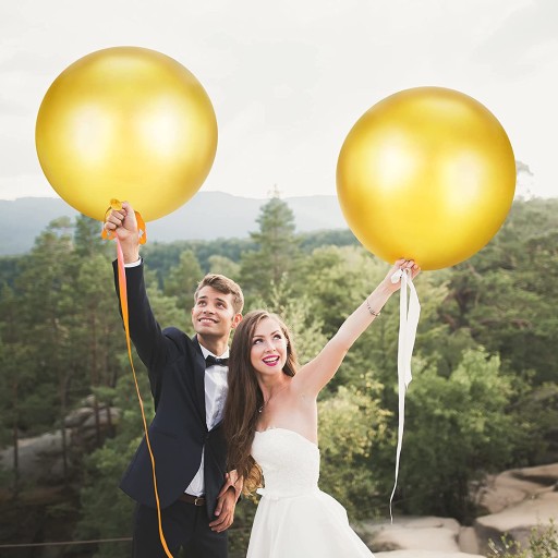 ZLATÉ BALÓNY BALÓN XXL 48cm ZLATÁ GUĽA 5ks