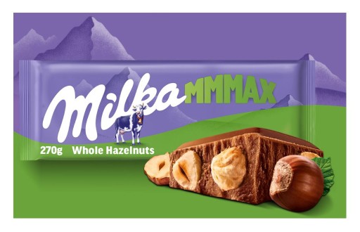 Milka MMMAX mliečna čokoláda celé Hazelnuts 270 g