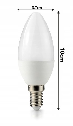 6x E14 LED žiarovka, 8W sviečka, ecoPLANET COLORS
