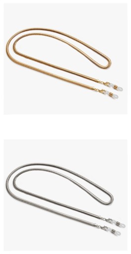 Zlatá R retiazka na okuliare Snake 4 mm kov