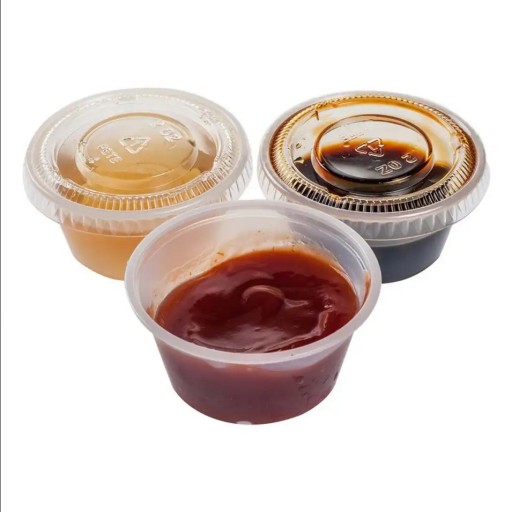 NÁDOBY + viečka NA OMÁČKU DIP DRESSING OMÁČKA 80ml TESNÉ viečko